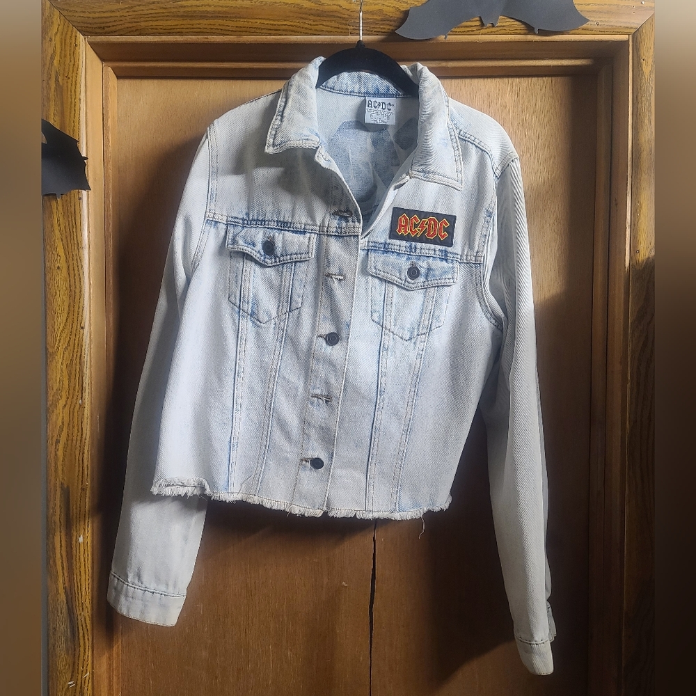 AC/DC Light Wash Denim Jean Jacket